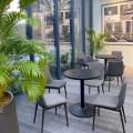 Urban Treasure – Showflat / Sales Gallery | Product Seen: [Fondue Armchair, Fondue Side chair - Dark Grey & Customised Laminated tabletop + Cosson Table Base]